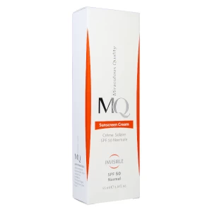 کرم ضد آفتاب SPF50 نرمال بی رنگ ام کیو 55 میلی لیتر